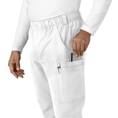 Image showing  Men's Force Essentials 9-Pocket Straight Mid-Rise Cargo Scrub Pants