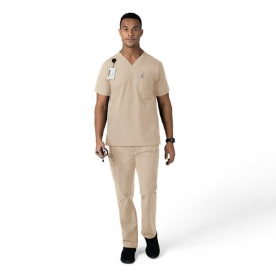 Image showing  Men's Force Essentials 9-Pocket Straight Mid-Rise Cargo Scrub Pants