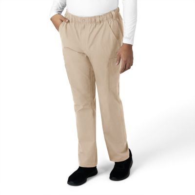 Image showing  Men's Force Essentials 9-Pocket Straight Mid-Rise Cargo Scrub Pants