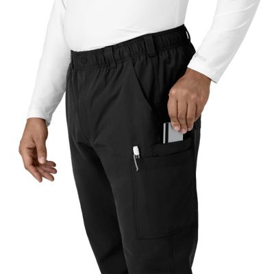 Image showing  Men's Force Essentials 9-Pocket Straight Mid-Rise Cargo Scrub Pants