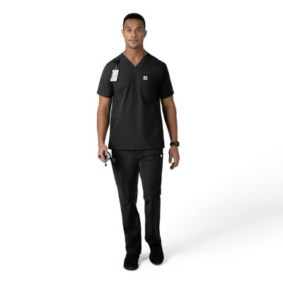 Image showing 2 th Carhartt Men's Force Essentials 9-Pocket Straight Mid-Rise Cargo Scrub Pants