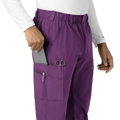 Image showing 5 th Carhartt Men's Force Essentials 9-Pocket Straight Mid-Rise Cargo Scrub Pants