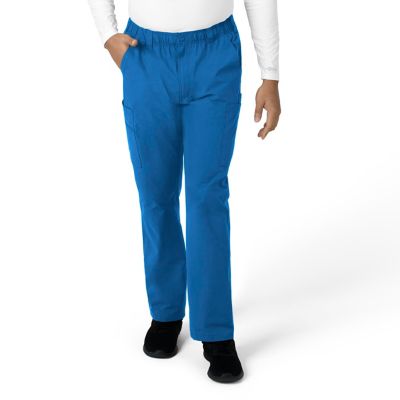 Image showing  Men's Force Essentials 9-Pocket Straight Mid-Rise Cargo Scrub Pants