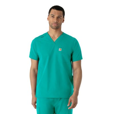Carhartt Men's Force Essentials 4-Pocket Shirttail V-Neck Scrub Top