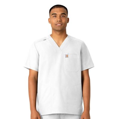 Carhartt Men's Force Essentials 4-Pocket Shirttail V-Neck Scrub Top
