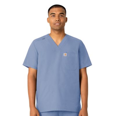 Carhartt Men's Force Essentials 4-Pocket Shirttail V-Neck Scrub Top