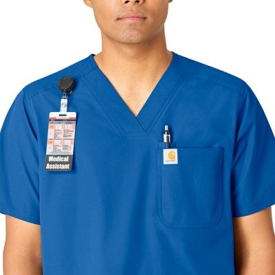 Image showing  Men's Force Essentials 4-Pocket Shirttail V-Neck Scrub Top