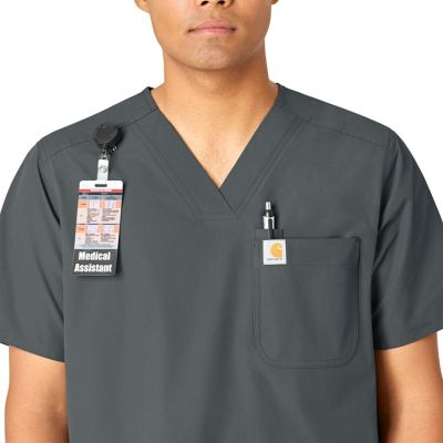 Image showing  Men's Force Essentials 4-Pocket Shirttail V-Neck Scrub Top