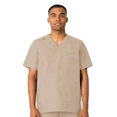 Carhartt Men's Force Essentials 4-Pocket Shirttail V-Neck Scrub Top