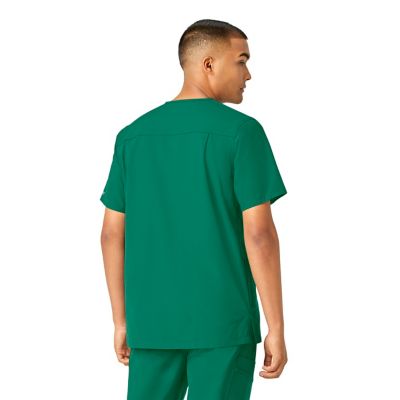 Image showing 1 th Carhartt Men's Force Essentials 4-Pocket Shirttail V-Neck Scrub Top