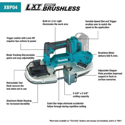 Image showing  18V LXT Lithium-Ion 2-5/8 in. Compact Brushless Cordless Band Saw, Tool Only