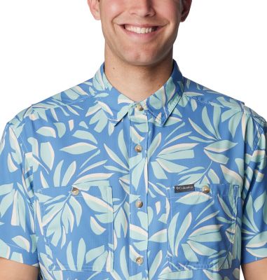 Image showing  Men's Utilizer Printed Woven Short-Sleeve Polo Shirt