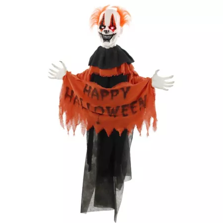 Haunted Hill Farm Twister the Clown Animatronic Tree Hugger Outdoor Halloween Decoration Halloween Animatronics