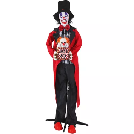 Haunted Hill Farm 69 in Billy Barker the Clown Standing and Jumping Jack Halloween Animatronic Halloween Animatronics