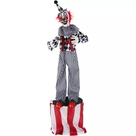 Haunted Hill Farm 71 in Checkers the Talking Clown on an Animatronic Halloween Stage Halloween Animatronics