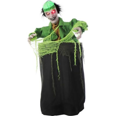 Haunted Hill Farm Dr. Ooze the Animatronic Thrashing Zombie in a Barrel