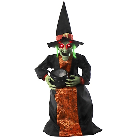 Haunted Hill Farm Polly Potions the Animatronic Sitting Talking Witch with Moving Mouth