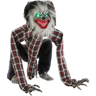 Haunted Hill Farm Smiley the Animatronic Squatting Werewolf with Movement