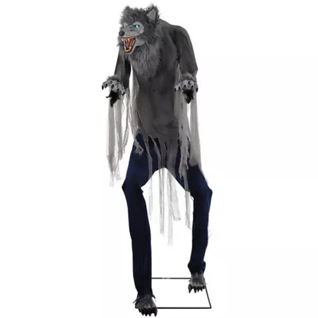 Haunted Hill Farm 7 Feet Tall Farkas the Towering Werewolf by SVI Halloween Animatronic Premium Halloween Decoration Plug-in Halloween Animatronics