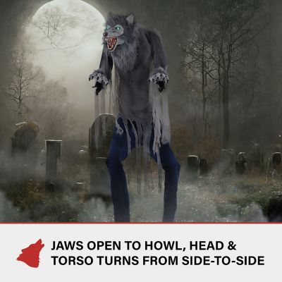 Image showing  7 ft. Tall Farkas the Towering Werewolf by SVI Halloween Animatronic, Premium Halloween Decoration, Plug-In