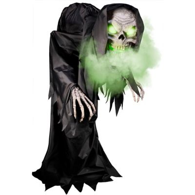 Haunted Hill Farm 85 in. Colossal the Hunched Skeleton Reaper by Tekky Halloween Animatronic, Talking, Plug-In or Battery