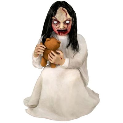 Haunted Hill Farm 42 in. Lunging Lily the Demonic Zombie Girl by Tekky Halloween Animatronic, Talking, Plug-In or Battery