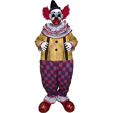 Haunted Hill Farm Puddin the Startling Arms Clown by Tekky, Premium Talking Halloween Animatronic, Plug-In or Battery