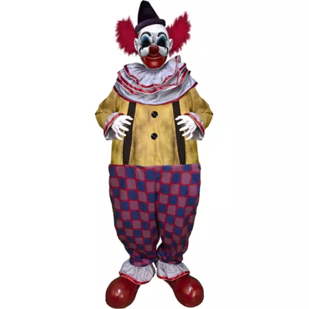 Haunted Hill Farm Puddin the Clown with Surprising Arms by Tekky Premium Talking Halloween Animatronic Plug-In or Battery Halloween Animatronics