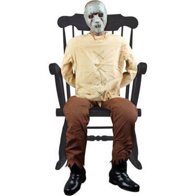 Haunted Hill Farm 48 in. Twitch the Thrashing Prisoner by Tekky Halloween Animatronic, Sitting, Plug-In or Battery