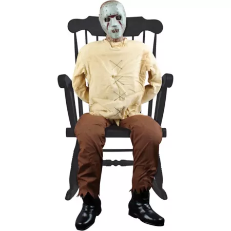 Haunted Hill Farm 48 in Twitch the Thrashing Prisoner by Tekky Halloween Animatronic seated plug-in or battery Halloween Animatronics