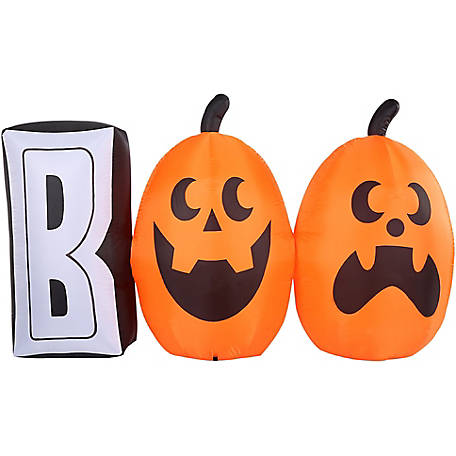 Haunted Hill Farm 4 ft. Tall Pre-lit Inflatable Boo Sign