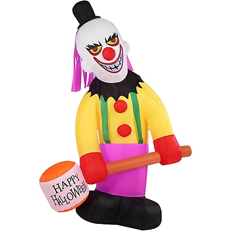 Haunted Hill Farm 8 ft. Tall Pre-lit Inflatable Clown