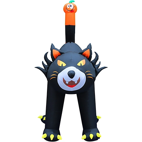 Haunted Hill Farm 10 ft. Tall Pre-lit Inflatable Black Cat