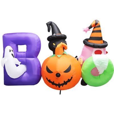 Haunted Hill Farm 5 ft. Tall Pre-lit Musical Inflatable Boo Sign