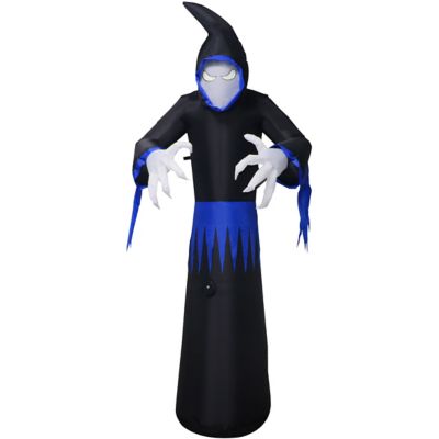 Haunted Hill Farm 8 ft. Tall Pre-lit Musical Inflatable Grim Reaper