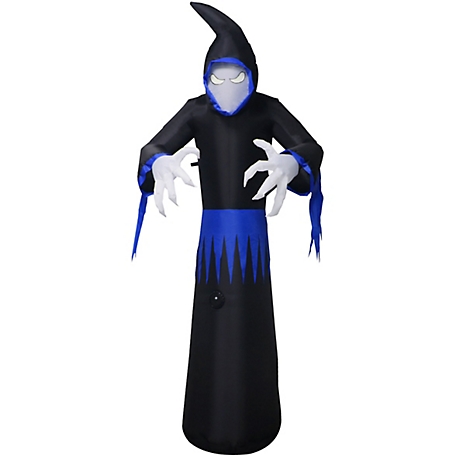 Haunted Hill Farm 8 ft. Tall Pre-lit Musical Inflatable Grim Reaper