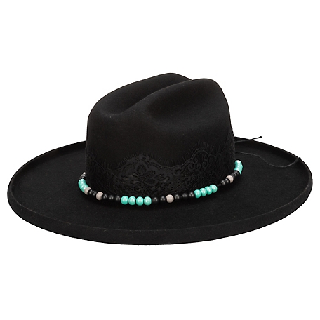 San Diego Hat Company Rancher With Lace and Turquoise Trim