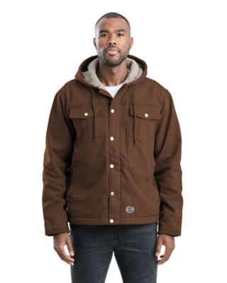 Berne Men's Sherpa-Lined Duck Hooded Jacket Tough jacket