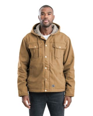 Berne Men's Sherpa-Lined Duck Hooded Jacket