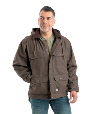 Berne Men's Fleece-Lined Duck Contractor Coat