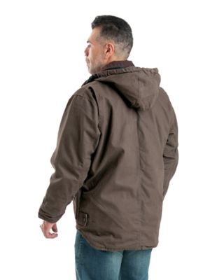 Image showing  Men's Super-Duty Washed Duck Fleece-Lined Contractor Coat