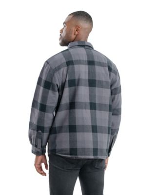Image showing 1 th Berne Men's Quilt-Lined Flannel Shirt Jacket