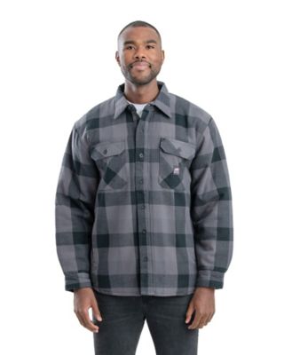 Berne Men's Quilt-Lined Flannel Shirt Jacket