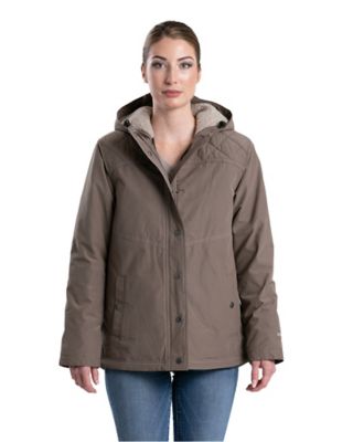 Berne Women's Softstone Duck Sherpa-Lined Hooded Jacket at Tractor ...