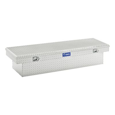UWS 72 in. Standard Profile Crossover Truck Tool Box with Paddle Handles, Bright Aluminum