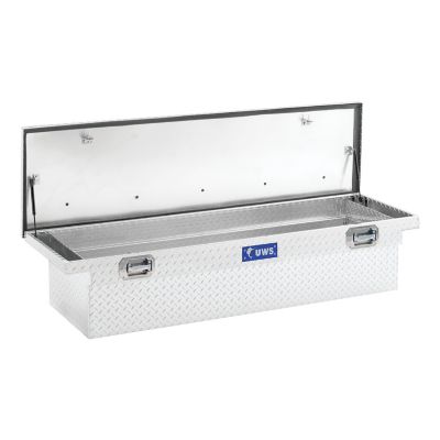 Image showing  72 in. Low Profile Crossover Truck Tool Box with Pull Handles, Bright Aluminum