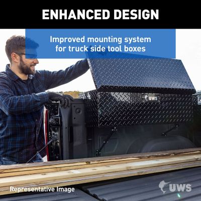 Image showing  Bright Aluminum 60 in. Truck Side Tool Box with Space-Saving Legs