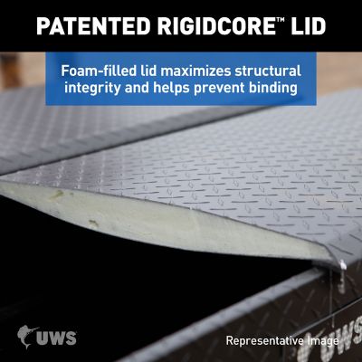 Image showing 5 th UWS Bright Aluminum 60 in. Truck Side Tool Box with Space-Saving Legs