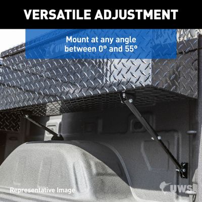 Image showing  Gloss Black Aluminum 60 in. Truck Side Tool Box with Space-Saving Legs