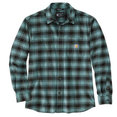 Carhartt Men's Relaxed Fit RXDFT Midweight Flannel Plaid Long-Sleeve Shirt